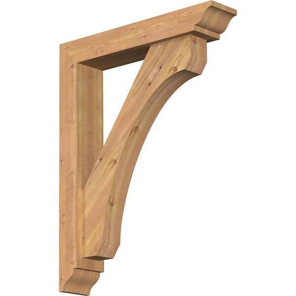 Ekena Millwork Legacy Traditional Smooth Bracket w/ Offset Brace, Western Red Cedar, 5 1/2"W x 28"D x 36"H BKT0604X28X36LEC01SWR - main